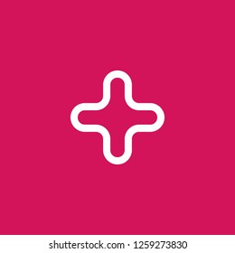 plus icon vector. plus sign on pink background. plus icon for web and app