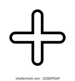 Plus Icon Vector Symbol Design Illustration