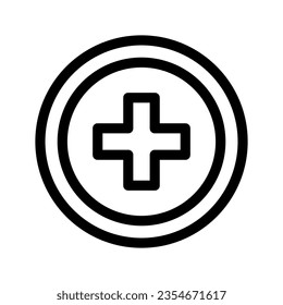 Plus Icon Vector Symbol Design Illustration