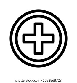 Plus Icon Vector Symbol Design Illustration