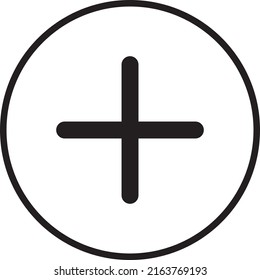 Plus icon vector for web, computer and mobile app