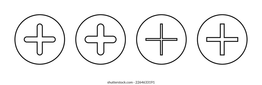 Plus Icon vector for web and mobile app. Add plus sign and symbol
