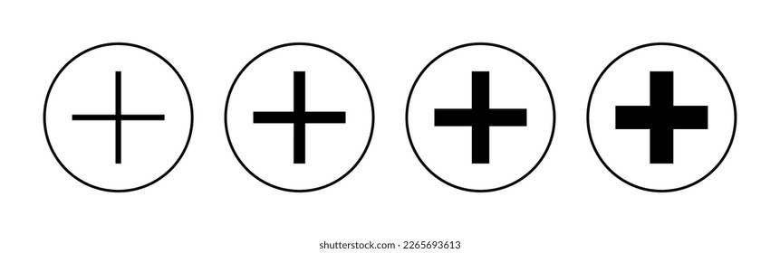 Plus Icon vector for web and mobile app. Add plus sign and symbol