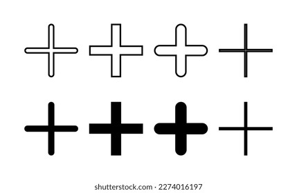 Plus Icon vector for web and mobile app. Add plus sign and symbol