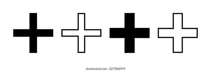 Plus Icon vector for web and mobile app. Add plus sign and symbol