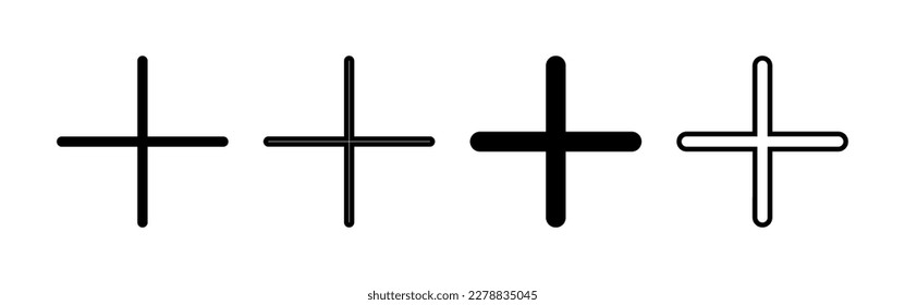 Plus Icon vector for web and mobile app. Add plus sign and symbol