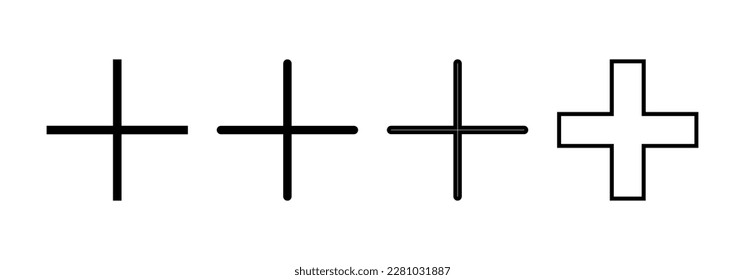 Plus Icon vector for web and mobile app. Add plus sign and symbol