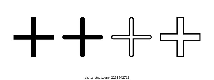 Plus Icon vector for web and mobile app. Add plus sign and symbol