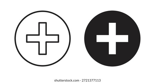 Plus icons sign vectors. suitable for web, app, infographic, etc