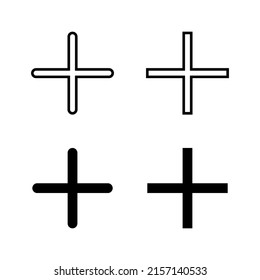 Plus Icons vector. Add plus sign and symbol