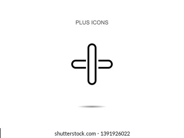 Plus icons vector illustration on background