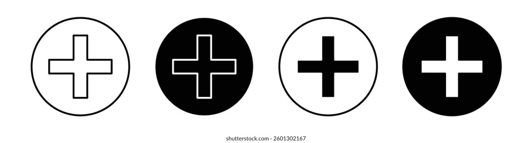Plus icons vectors graphics collection
