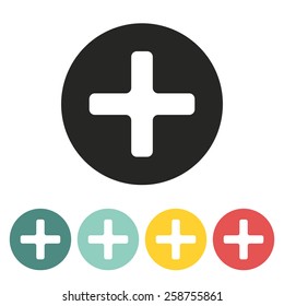 Plus Icon.Vector illustration.