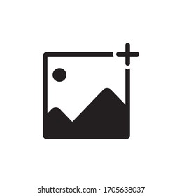 plus image, picture icon vector illustration