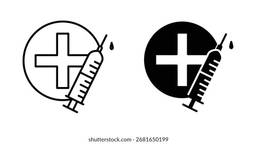 plus with injection icon, Medical Icon