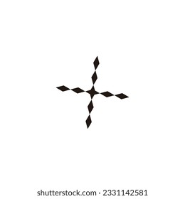 Plus, iron, arrow geometric symbol simple logo vector