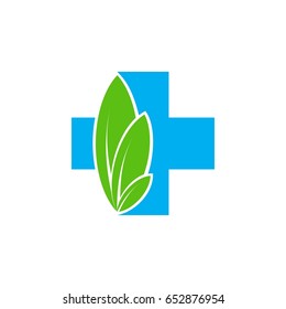 plus with leaf logo
