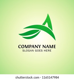 A plus LEAF LOGO TEMPLATE. NATURE LOGO DESIGN.