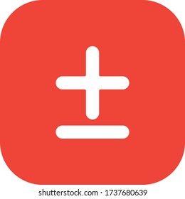 Plus less icon or sign