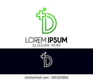 Plus letter D logo design. Medical modern logo suitable for your business company or corporate identity