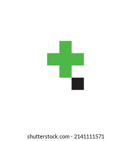 
plus, letter t simple symbol logo vector