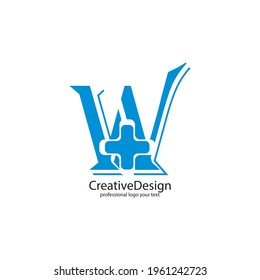 Más diseño de logotipo de letra W. Logotipo moderno médico adecuado para su empresa o identidad corporativa
