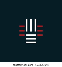 Plus Line Abstract Symbolic Modern Logo