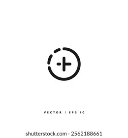 Plus Line Icon. Editable Stroke