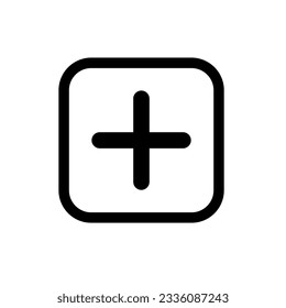 Plus line icon vector design for ui user interface
