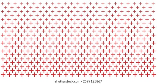 Plus line pattern seamless black. Subtle halftone design featuring repeated small hatch crosses and tiny elements. Black white seamless pattern with plus sign. Halftone gradient minimal background. 