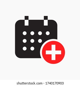 Сalendar with plus line vector minimalistic icon. Date symbol. Appointment day icon for web design. Modern flat organizer icon for app design. Business meeting sign minimal flat linear icons
