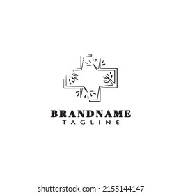 plus logo cartoon icon design template black modern isolated vector