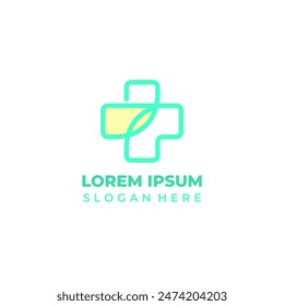 The plus logo is a combination of line art and shapes for a health agency logo