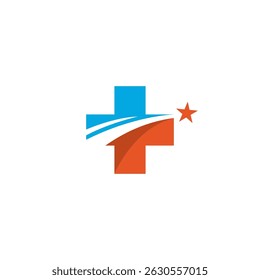 Logo Kreuzstern Licht Vektor Design