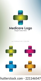 Plus Logo Design With 3D Gradient Modern Style For Doctor And Hospital