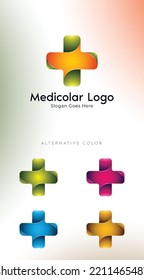 Plus Logo Design With 3D Gradient Modern Style For Doctor And Hospital