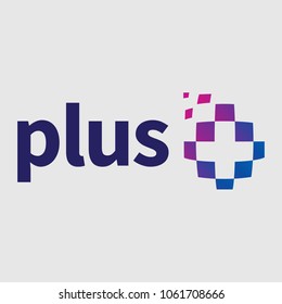 Plus Logo Design Blue And Purple