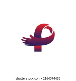 Plus logo and hand design