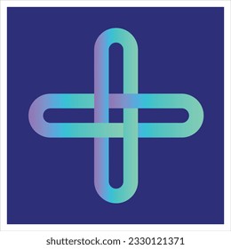 Plus logo icon Light Green Blue, Greenish Cyan, Light Turquoise, Celeste. Positive sign Generic Gradient icon. A simple medical cross logo. with gradient colours that look Illustrations of background.