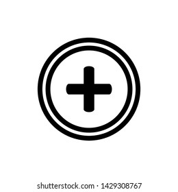 Plus Math Symbol Icon Vector Design Illustration 