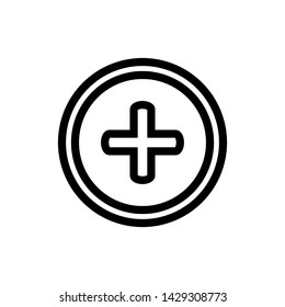 Plus Math Symbol Icon Vector Design Illustration 
