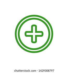 Plus Math Symbol Icon Vector Design Illustration 