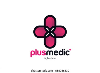 Plus Medic Logo Template Design Vector, Emblem, Design Concept, Creative Symbol, Icon