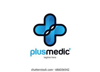 Plus Medic Logo Template Design Vector, Emblem, Design Concept, Creative Symbol, Icon