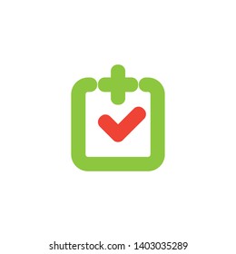 plus medical check mark symbol vector