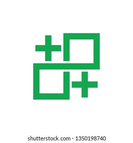 plus medical circle geometric infinity line logo