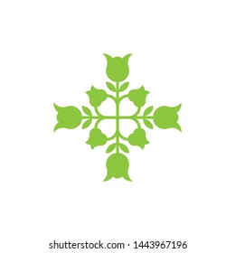 plus medical floral concept natural symbol vector