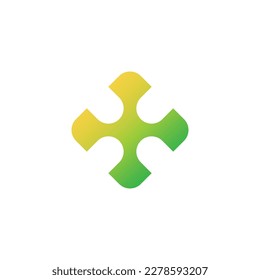 plus medical green gradient logo vector 
