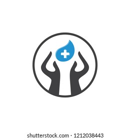 plus medical healthy water hand care logo 