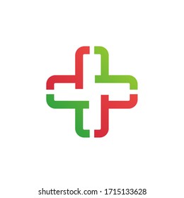 
Plus medical logo design vector 